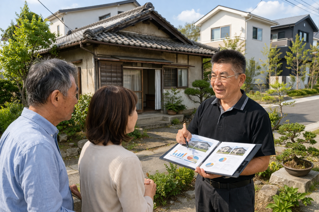 Chat GPTで私の写真を合成「売却と住み替えを同時に成功させる方法｜失敗しない進め方と資金計画」を語るイメージ